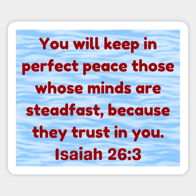 Bible Verse Isaiah 26:3 Sticker by Prayingwarrior